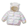 thumbnail image 1 of Fozruso Lightweight Jacket for Girls 6-12 Months,Girls Winter Coat With Hood Soft Warm Jacket For Kids Lightweight Coat Cute Bear Ears Design Zipper Outerwear White, 1 of 1