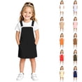 thumbnail image 1 of Fozruso Little Toddler Girl Dress Girls Loose Fit Casual Overalls Dress for School Casual,10-11 Years, 1 of 6