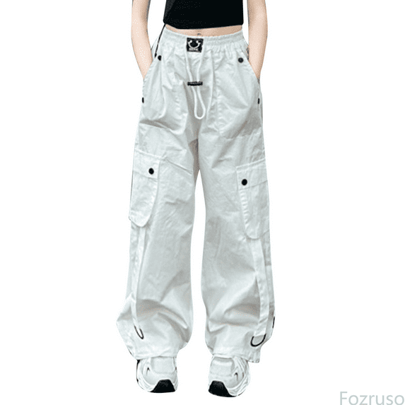 Fozruso Loose Long Pants for Girls Girl Kids' Sports Casual Pants Loose Soft Straight Leg Wide Leg Pants Sizes 4-5 Years