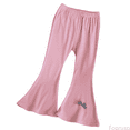 thumbnail image 1 of Fozruso Loose Long Pants for Girls Girls' Autumn Style Leggings Flared Pants Bow Tie Elastic Pants Toddler's Winter Pants Sizes 2-3 Years, 1 of 5