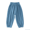 thumbnail image 1 of Fozruso Loose Long Pants for Girls Toddler Pants Spring Summer Boys Girls Loose Bloomers Trousers Solid Color Fashion Sizes 2-3 Years, 1 of 5