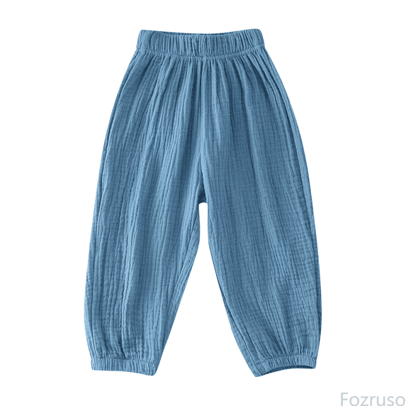 Fozruso Loose Long Pants for Girls Toddler Pants Spring Summer Boys Girls Loose Bloomers Trousers Solid Color Fashion Sizes 2-3 Years