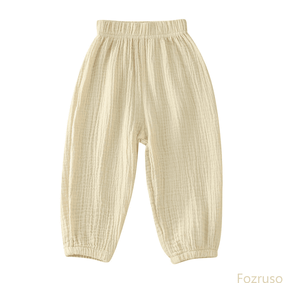 Fozruso Loose Long Pants for Girls Toddler Pants Spring Summer Boys Girls Loose Bloomers Trousers Solid Color Fashion Sizes 4-5 Years