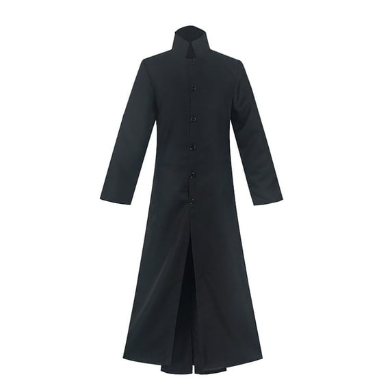 Fozruso Men Button Fashion Vintage Role Play Jacket Gothic Frock Coat