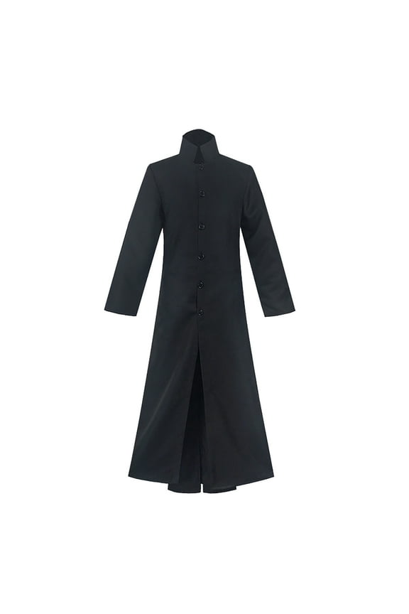 Men Button Fashion Vintage Role Play Jacket Gothic Frock Coat
