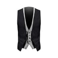 thumbnail image 1 of Fozruso Men's Business Leisure Wedding Holiday Two Piece Vest V Neck Sleeveless Slim Jacket Two Piece Vest, 1 of 5