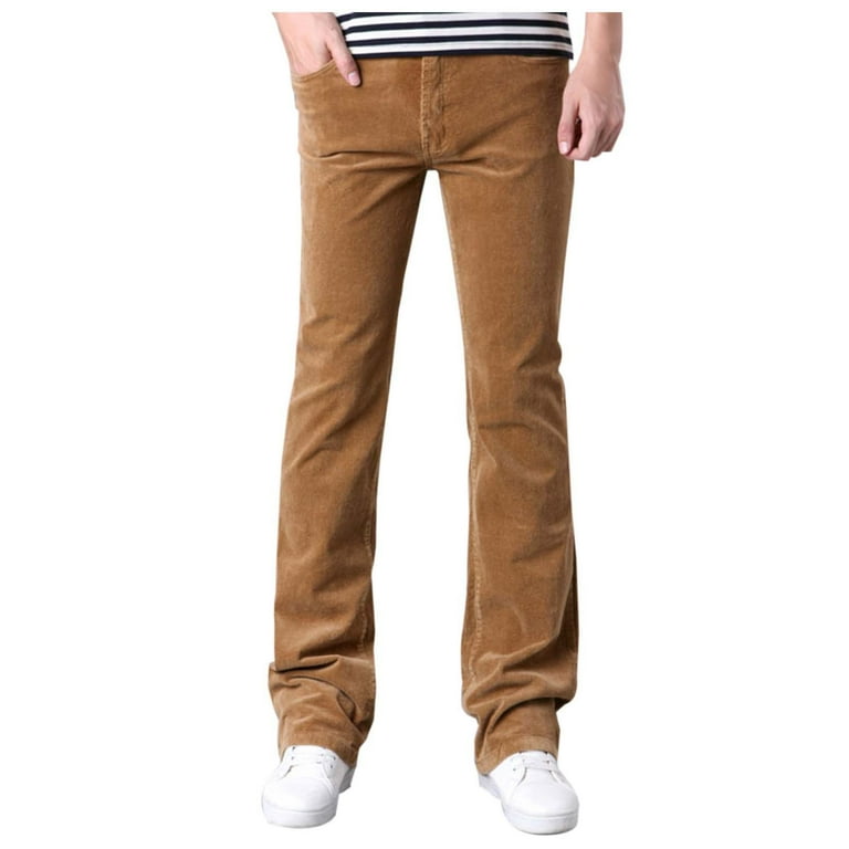Fozruso Men s Corduroy Vintage Bell Bottom Pants 70s Disco Stretchy Flared Pants Fit 60s 70s Outfits For Men Mens Bell Bottom Jeans. Sizes 31 Walmart
