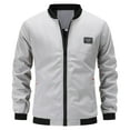 thumbnail image 1 of Fozruso Mens Casual Solid Color Outdoor Lapel Multi Pocket Trench Coat Jacket, 1 of 2
