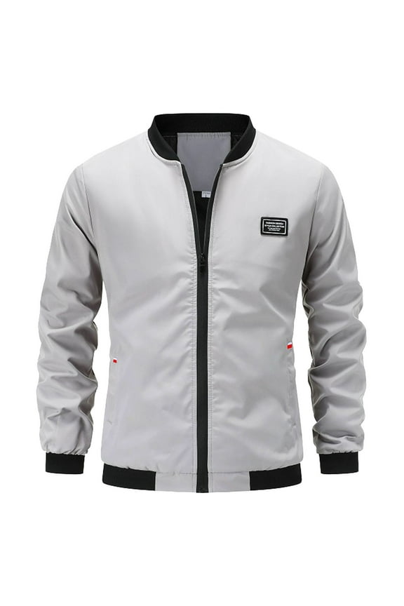 Mens Casual Solid Color Outdoor Lapel Multi Pocket Trench Coat Jacket