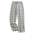 thumbnail image 1 of Fozruso Mens Home Clothes Home Pants Washable Cotton Pajamas Pants Pure Cotton Thin Japanese Plaid Home Pants In Spring And Autumn And Summer Loose Home Plus Size, 1 of 3