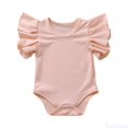 thumbnail image 1 of Fozruso Baby Boys Girls Solid Ruffle Romper Bodysuit Clothes Outfits Girls Jumpsuit Romper Sizes 6-12 Months, 1 of 7