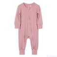 thumbnail image 1 of Fozruso Baby Cotton Rompers Footless Pajamas Zipper Long Sleeve Sleeper Jumpsuit Jumpsuit Cute Rompers Sizes 6-12 Months, 1 of 7