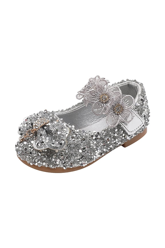 Performance Dance Shoes For Girls Childrens Shoes Pearl Rhinestones Shining Kids Princess Shoes Baby Girls Shoes,Sizes 6.5(3-6 Months)