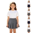 thumbnail image 1 of Fozruso Pleated High Wiaist School Uniform Skirts for Girls A-Line Classic Pleated Skirt for Toddlers and Kids(Blue), 1 of 7
