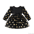 thumbnail image 1 of Fozruso Princess Dresses for Girls Toddler Long Sleeve Girls Prints Dresses Party Dance Dress Sizes 9-12 Months, 1 of 6
