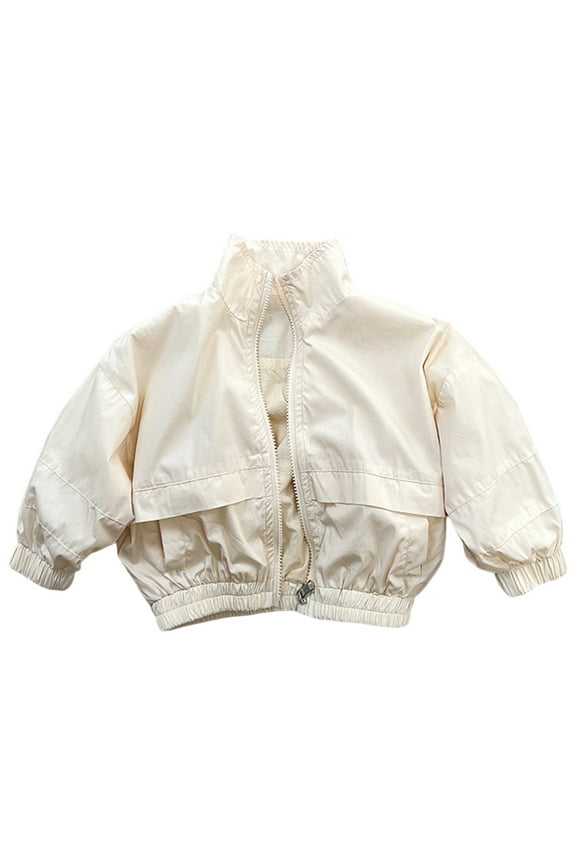 School Jackets Boys 5-6 Years,Boys Jacket Kids Coat Casual Spring Autumn Outerwear For Toddlers Children 3 9 Years Old Stylish Unisex Lightweight Comfortable Beige