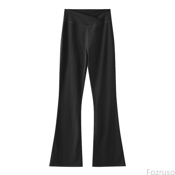 Fozruso School Uniform Pants for Girls Girl's Leggings High Waisted Flare Pants Yoga Bootcut Pants Solid Color Full Length Bell Bottoms Sizes 5-6 Years