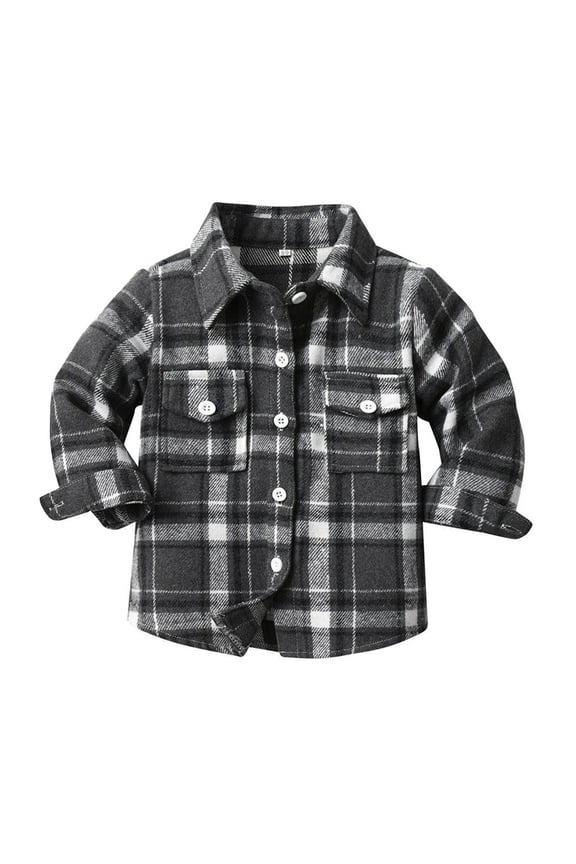 School Winter Coats Jackets 6-7 Years,Kids Toddler Baby Unisex Unisex Autumn Winter Plaid Tops Long Sleeve Shirt Coat Jacket Cardigan Clothes Black