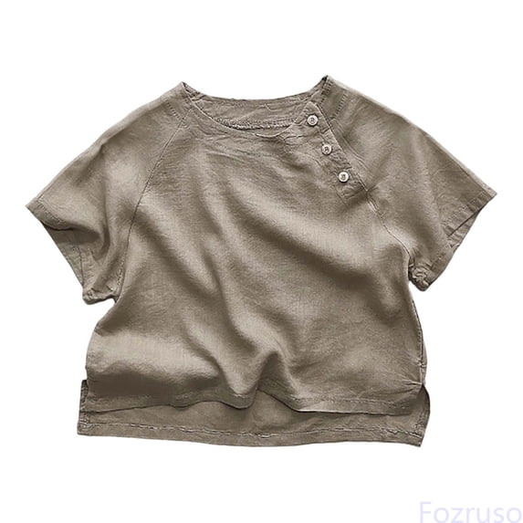 Fozruso Short Sleeve T-Shirts for Boys, Casual Breathable Comfort Summer Tee with Classic Design