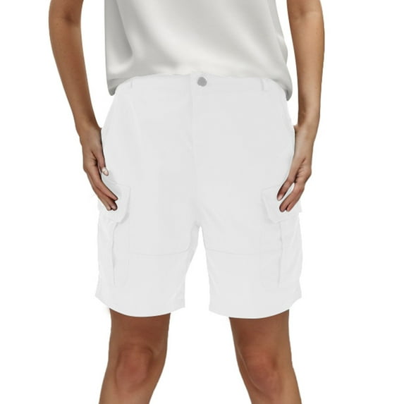 Fozruso Shorts For Women Womens Shorts For Summer Shorts Solid Color Pocket Cargo Shorts Casual High Waist Hot Shorts