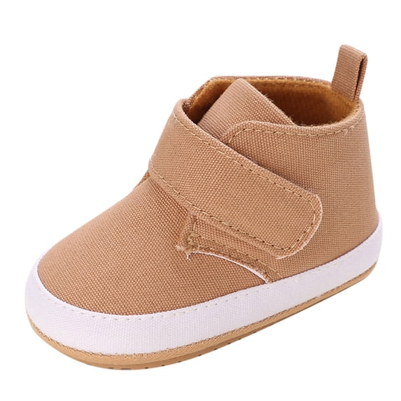 Fozruso Spring And Autumn Children Baby Toddler Shoes Boys And Girls Casual Shoes Light Flat Sole Solid Color High Top Hook Loop Comfortable Sizes 4 Toddler(Multicolor)