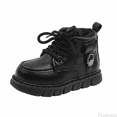 thumbnail image 1 of Fozruso Stylish Girls Ankle Boots With For Comfort Soft Sole Kids Short Boots British Style Leather Shoes For Girls Ideal For 1 6 Years Old,Warm Winter Boots Sizes 6 Toddler(12-18 Months), 1 of 6