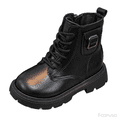 thumbnail image 1 of Fozruso Stylish Girls Ankle Boots Fashion Leather Casual Winter Footwear For Toddler And Youth,Winter Boots Sizes 3.5 Big Kid(13-14 Years), 1 of 6