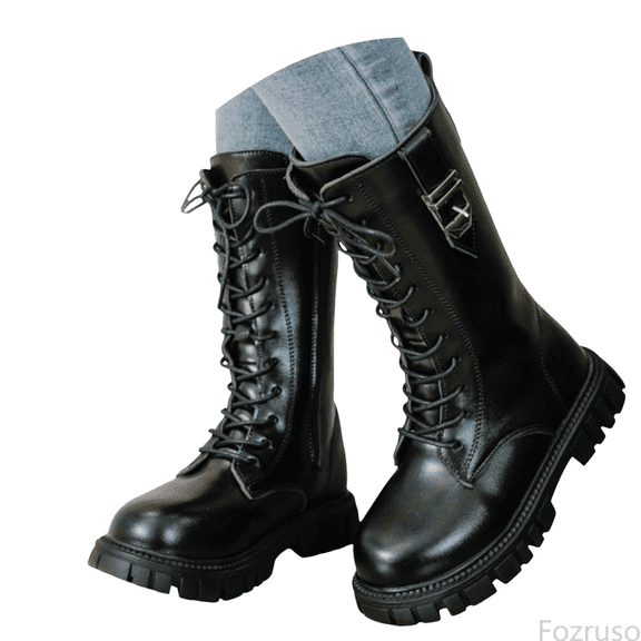Fozruso Stylish Girls Boots For Autumn Classic British Design Lined Mid Calf Winter Boots Tall Boots For Toddler Little Girls,Girls Ankle Boots Sizes 11.5 Little Kid(5-5.5 Years)