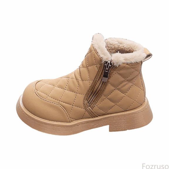 Fozruso Stylish Girls Boots For Autumn And Winter Children's Short Booties With Warm,Girls Boots Sizes 9 Little Kid(2.5-3 Years)