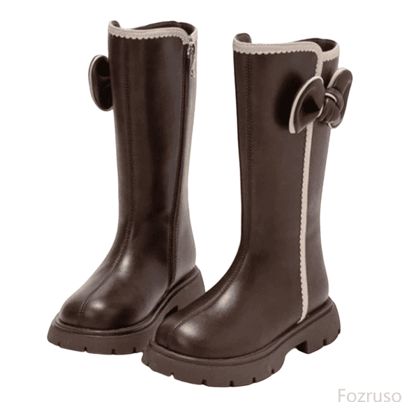 Fozruso Stylish Girls Knee High Boots For Fashionable With Comfortable Fit And Durable Sole Design,Winter Boots Sizes 15.5 Big Kid(10.5-11 Years)