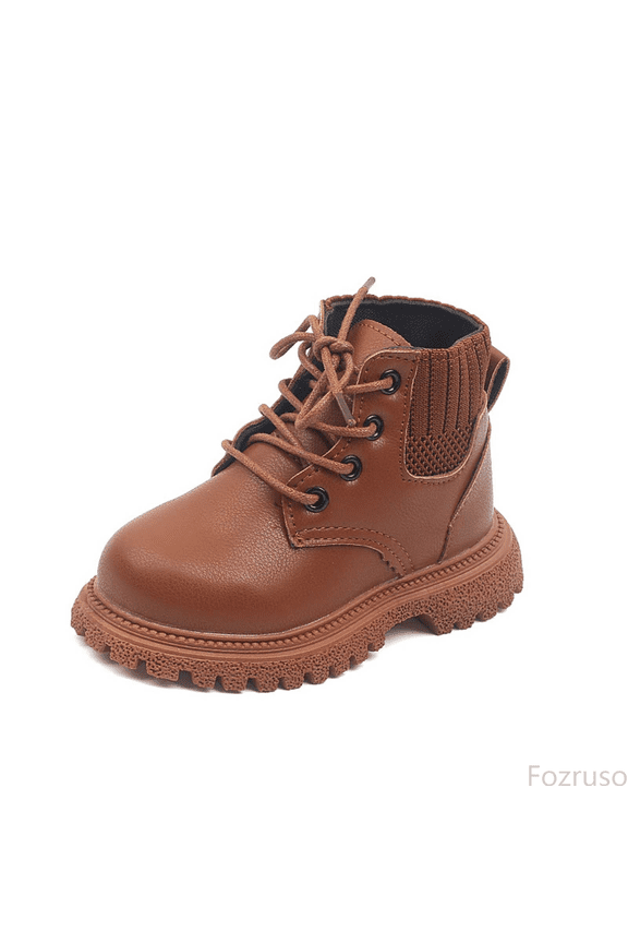 Stylish Girls Short Boots For Fall And Winter For Kids With Soft Soles Perfect For Outdoor Activities And Everyday Wear,Side Zipper Leather Booties Sizes 11.5 Little Kid(5-5.5 Years)