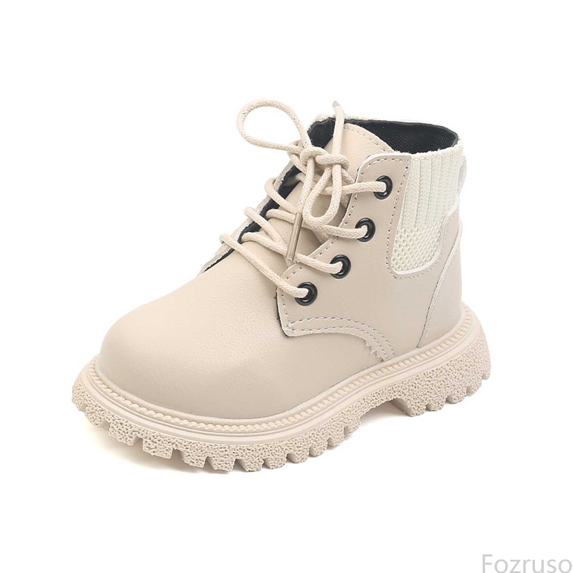 Fozruso Stylish Girls Short Boots For Fall And Winter For Kids With Soft Soles Perfect For Outdoor Activities And Everyday Wear,Side Zipper Leather Booties Sizes 9.5 Little Kid(3-3.5 Years)