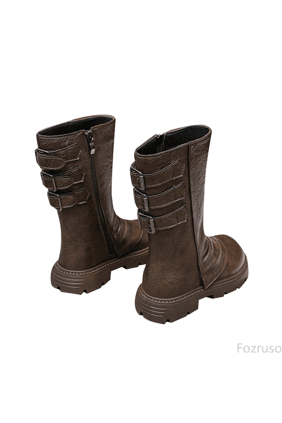 Stylish Long Shaft Boots For Big Girls Soft Sole Flat Riding Boots With Bowknot Classic British Design Comfortable School Shoes,Side Zippe Boots Sizes 9.5 Little Kid(3.5-4 Years)