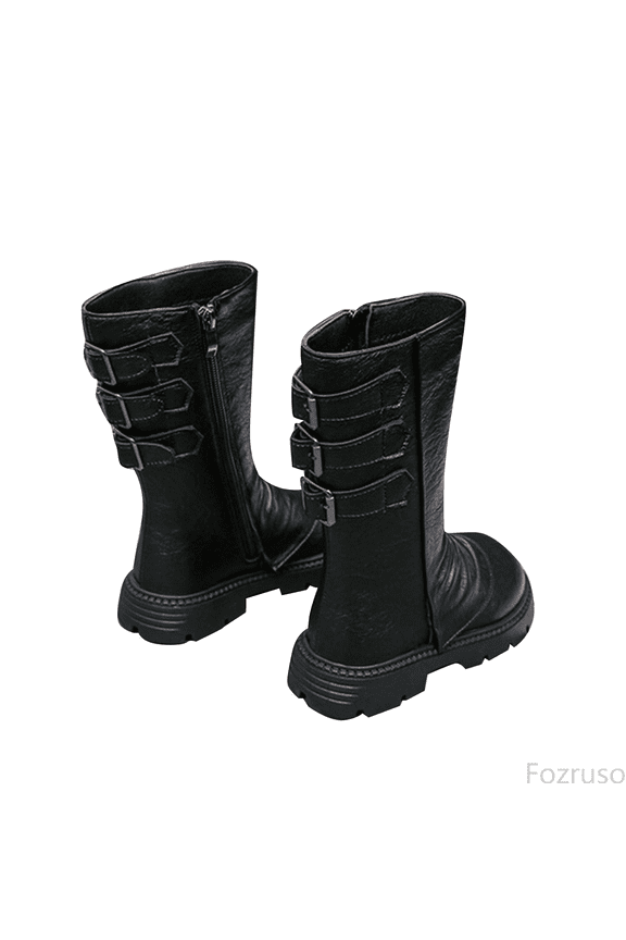 Stylish Long Shaft Boots For Big Girls Soft Sole Flat Riding Boots With Bowknot Classic British Design Comfortable School Shoes,Side Zippe Boots Sizes 9.5 Little Kid(3.5-4 Years)