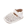 thumbnail image 1 of Fozruso Summer Children Baby Toddler Shoes Boys And Girls Light Hollow Breathable Comfortable Solid Color Hook Loop Sizes 4 Toddler(White), 1 of 6