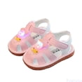 thumbnail image 1 of Fozruso Summer Style Soft Sole Light Up Shoes For Boys And Girls Soft Sole Walking Sandals For Toddlers Cute Little Mary Jane Shoes 0 1 Year,Sizes 5.5 Little Kid 16(Pink), 1 of 6