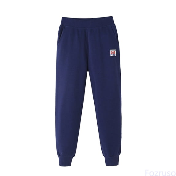 Fozruso Toddler Baby Boys Girls Solid Loose Trousers Pants Sport Pants Children's Pure Sanitary Pants Loose And Warm Ankle Length Pants Sports Pants Kids Sweatpants Sizes 7-8 Years(Blue)