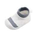 thumbnail image 1 of Fozruso Toddler Baby Sock Shoes Walking Shoes Non Slippers Boys & Girls On Sneakers Sizes 6 Toddler(White), 1 of 3