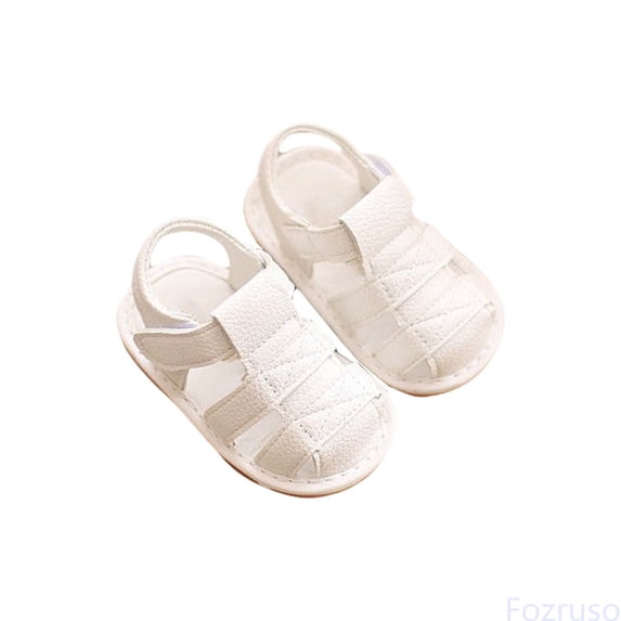 Fozruso Toddler Boy Girl Shoes Breathable Shoes Baby Soft Shoe Covers Shoes For Unisex 0 To 18 Months,Sizes 6 Toddlers 12-18 Months(White)