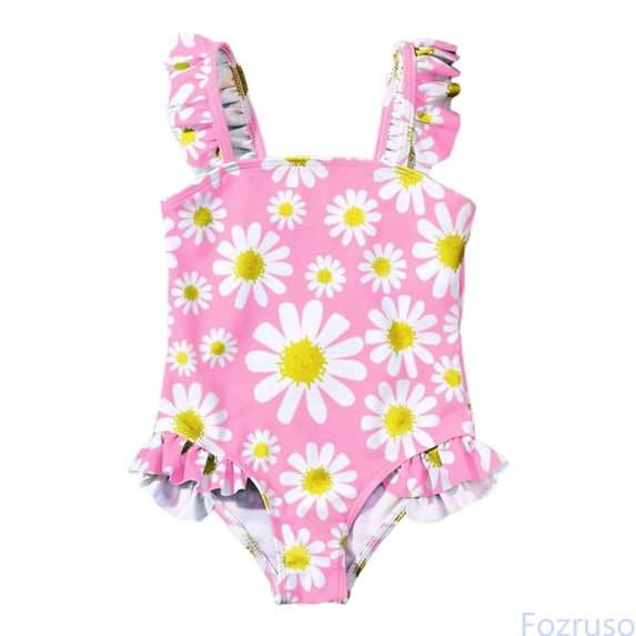 Fozruso Toddler Girl Swimsuit Sport Bikini Set Swimwear Bathing Suit One-Piece Bathing Suit Sizes 4-5 Years
