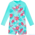 thumbnail image 1 of Fozruso Toddler Girls Long Sleeve Printing Beach Bathing Baby Suit Girls Swimwear Swimsuit One-Piece Bathing Suit Sizes 3-4 Years, 1 of 5
