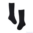 thumbnail image 1 of Fozruso Toddlers Boys Girls Mid Calf Socks Ribbed Stocks Dress Socks for School Kids,Black,L, 1 of 4