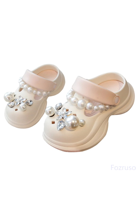 Trendy Summer Casual Footwear For Kids For Everyday Wear Comfortable Closed Toe Design For Active Play,Sizes 1-1.5 Big Kid 15-16 Years(White)