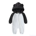 thumbnail image 1 of Fozruso Unisex Baby Boys Girls Long Sleeve Baby Zipper Bear Ears Hooded Lined Jumpsuits Romper Warm Outfit Clothes Boys Jumpsuit Romper Sizes 0-3 Months, 1 of 7
