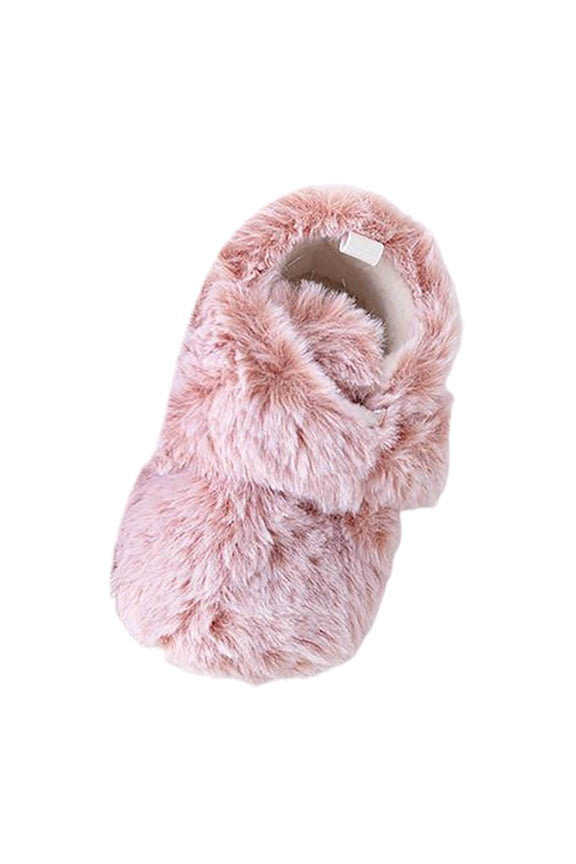 Unisex Baby Slippers Girls Boys Booties Winter Warm Baby Socks Shoes Crib Shoes Baby Footwear Sizes 4.5 Toddler(Pink)
