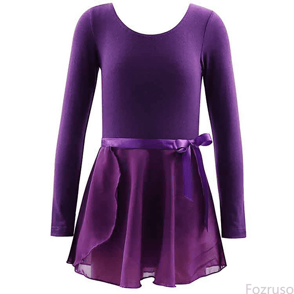 Fozruso Vintage Girls Dress Girls Long Sleeve Dance Dress Ballet Leotard Two Piece For Performance Practice And Recital Sizes 2-3 Years