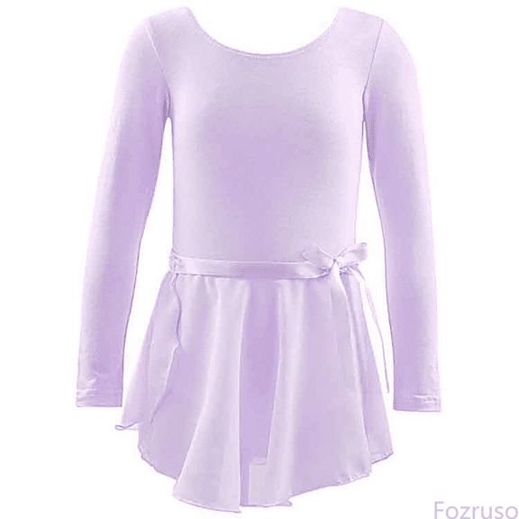 Fozruso Vintage Girls Dress Girls Long Sleeve Dance Dress Ballet Leotard Two Piece For Performance Practice And Recital Sizes 3-4 Years