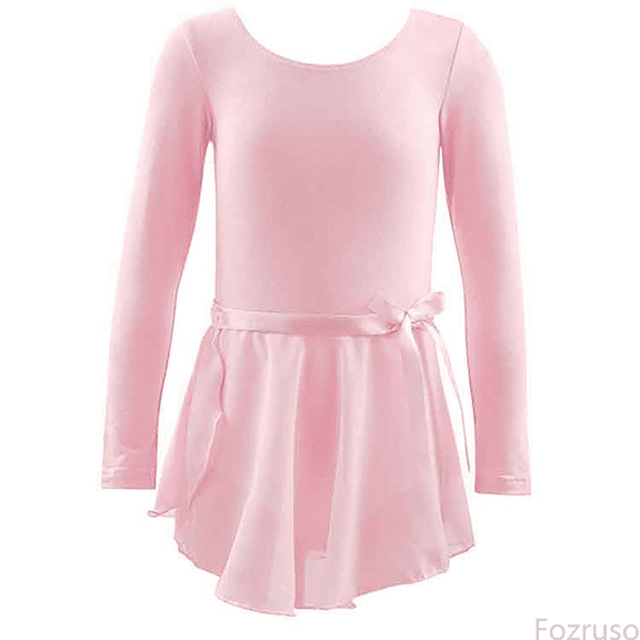 Fozruso Vintage Girls Dress Girls Long Sleeve Dance Dress Ballet Leotard Two Piece For Performance Practice And Recital Sizes 4-5 Years