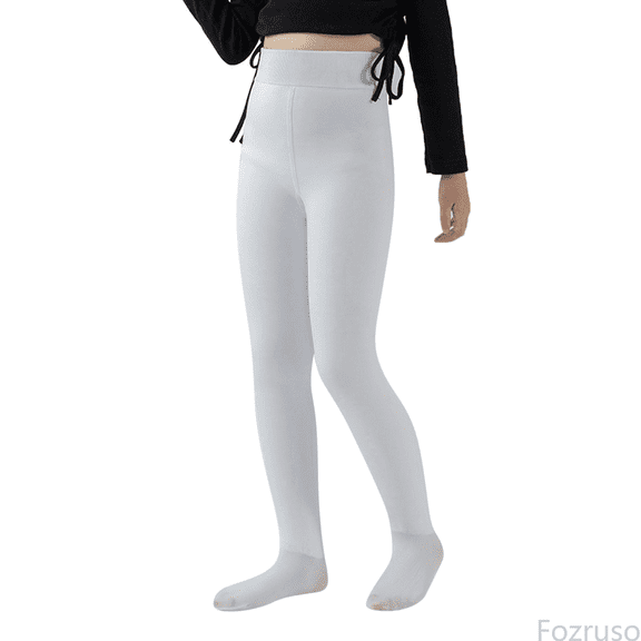 Fozruso Wide Leg Pants for Girls Kids Girls Tights Soft Leggings Tights With Non Sole Warm Tights Sizes 12-15 Years