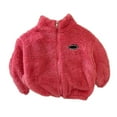 thumbnail image 1 of Fozruso Windproof Jacket Boys 2-3 Years,Toddler Kids Baby Girls Boys Solid Coat Jacket Outerwear Zipper Warm Winter Outwear Red, 1 of 1